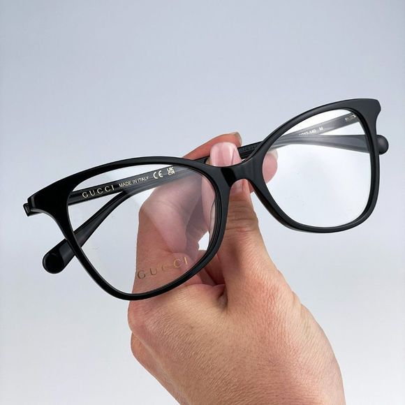 Gucci GG1360O 001 Eyeglasses Black Square Women - Picture 3 of 12